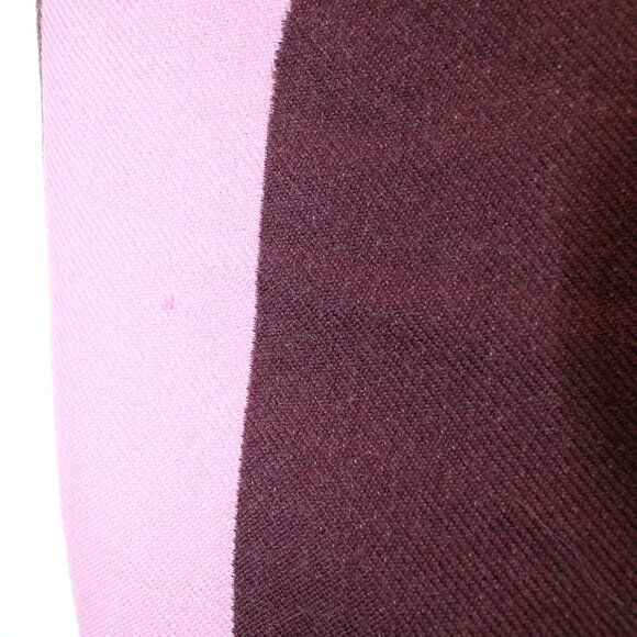 Burberry Reversible Logo 100% Wool Scarf Burgundy Pink 13.5" x 75" 188 x 33 cm - Picture 7 of 11